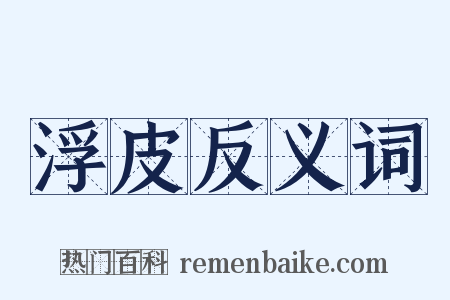 浮皮反义词是什么意思的图片